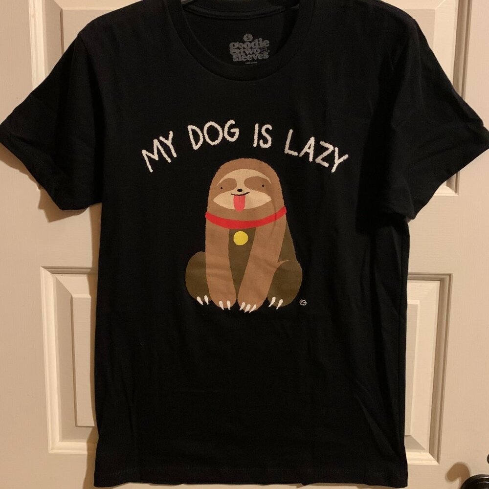 My Dog is Lazy Sloth Tee Unisex Size Small - Picture 4 of 5